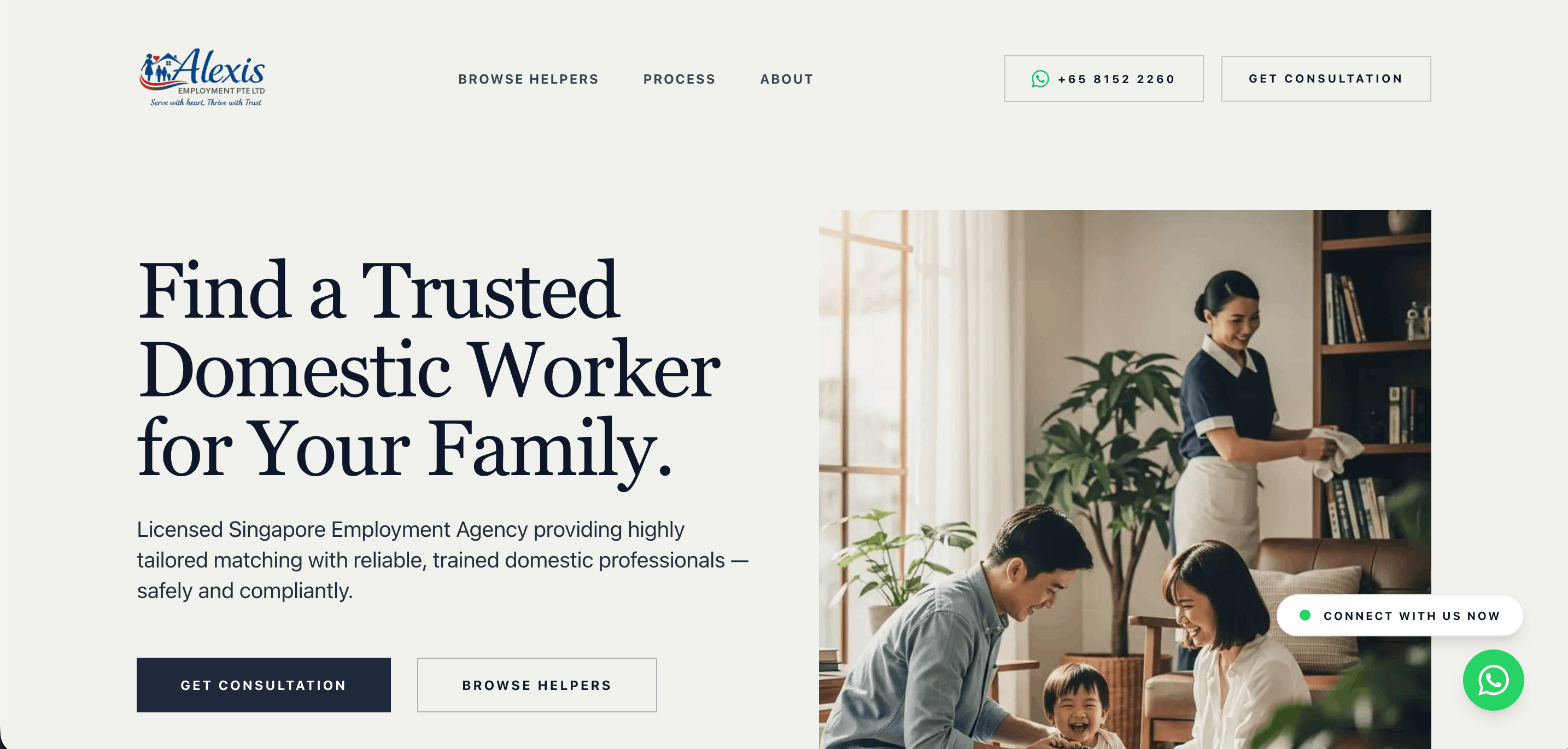 Alexis Employment Website Screenshot