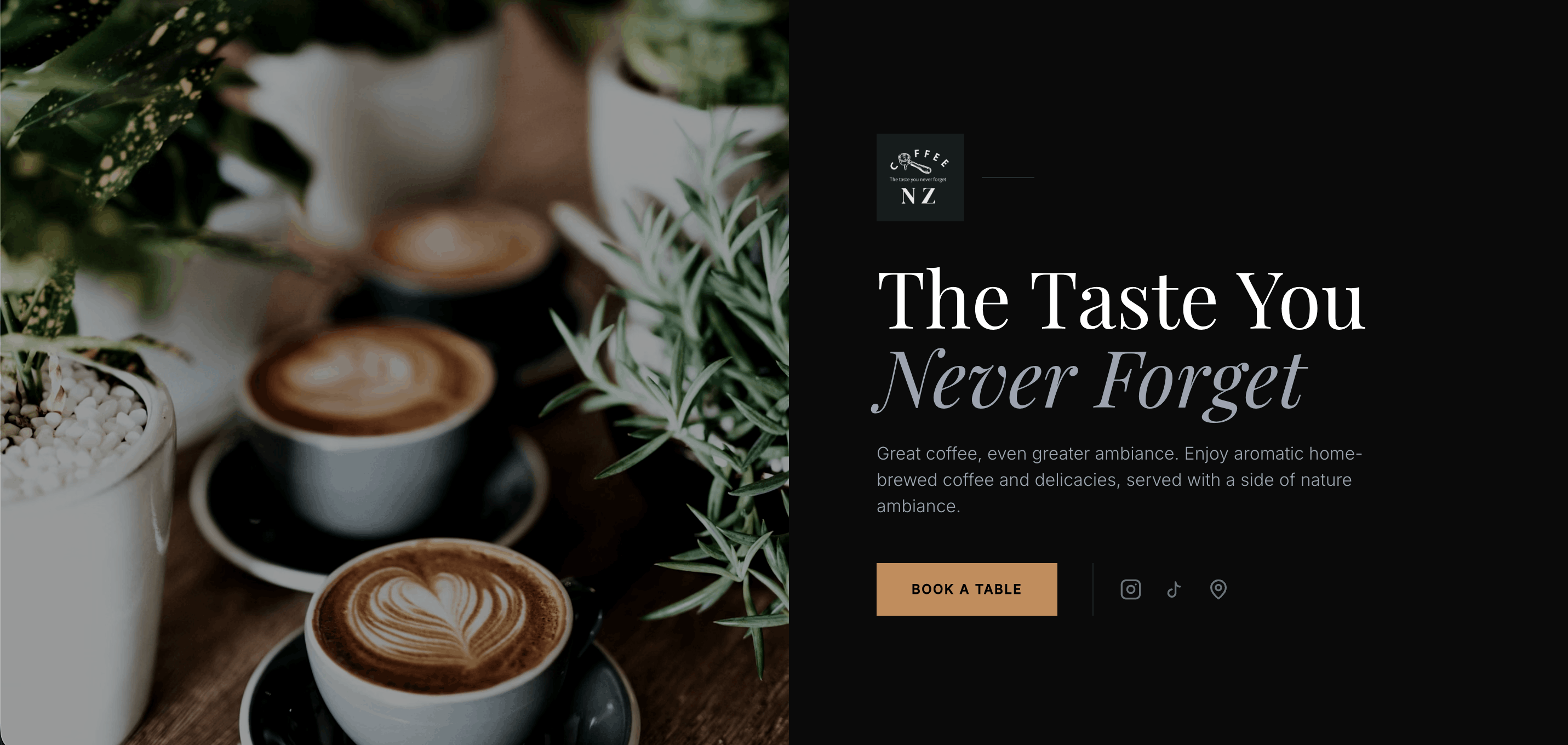 NZ Coffee Website Screenshot